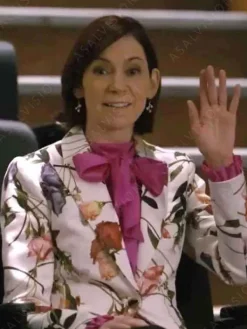 Asal Vision Blazers | Elsbeth Carrie Preston Floral Blazer White With Floral Design