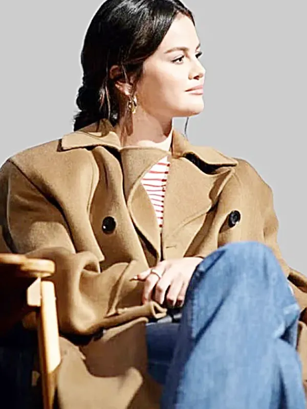Asal Vision Women Coats | Emilia Perez 2024 Selena Gomez Trench Coat Brown