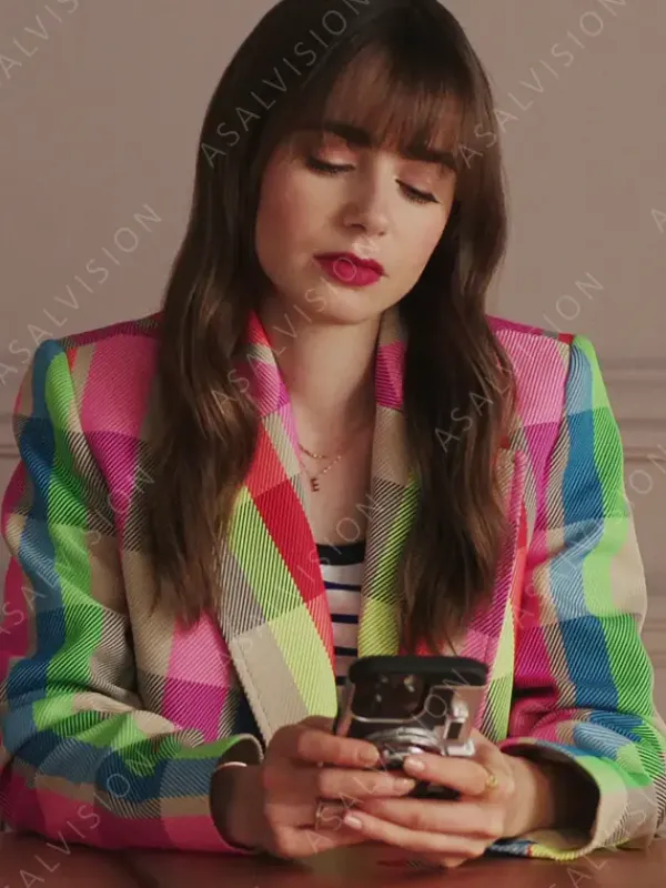 Asal Vision Blazers | Emily Cooper Emily In Paris Season 3 Check Blazer Multicolor