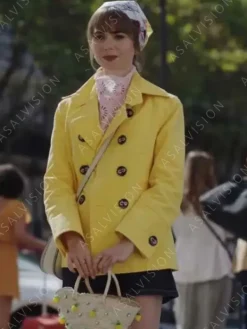 Asal Vision Blazers | Women Coats | Emily Cooper Emily in Paris Season 3 Coat Yellow