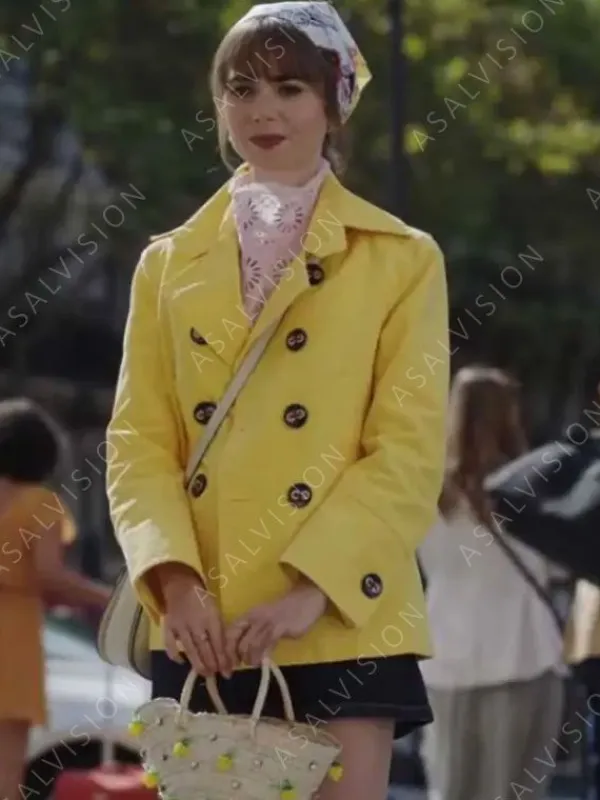 Asal Vision Blazers | Women Coats | Emily Cooper Emily in Paris Season 3 Coat Yellow