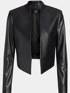 Asal Vision Black Jackets | Leather Jackets | Emily Cooper Emily In Paris Leather Jacket Black