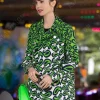 Asal Vision Women Coats | Emily Cooper Emily in Paris Season 3 Coat Green Printed