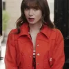 Asal Vision Cotton Jackets | Emily Cooper Emily In Paris Season 3 Jacket Orange