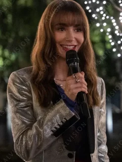 Asal Vision Blazers | Emily Cooper Emily In Paris Season 3 Blazer Silver