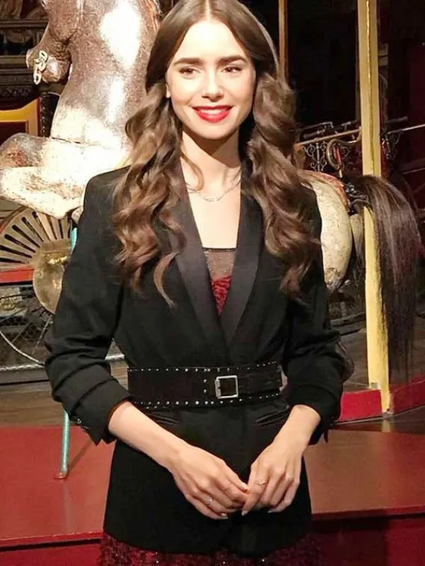 Asal Vision Blazers | Emily Cooper Emily In Paris Belted Blazer Black