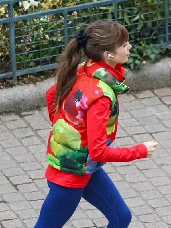 Asal Vision Vests | Emily Cooper Emily In Paris Season 4 Red Vest Red With Printed Design
