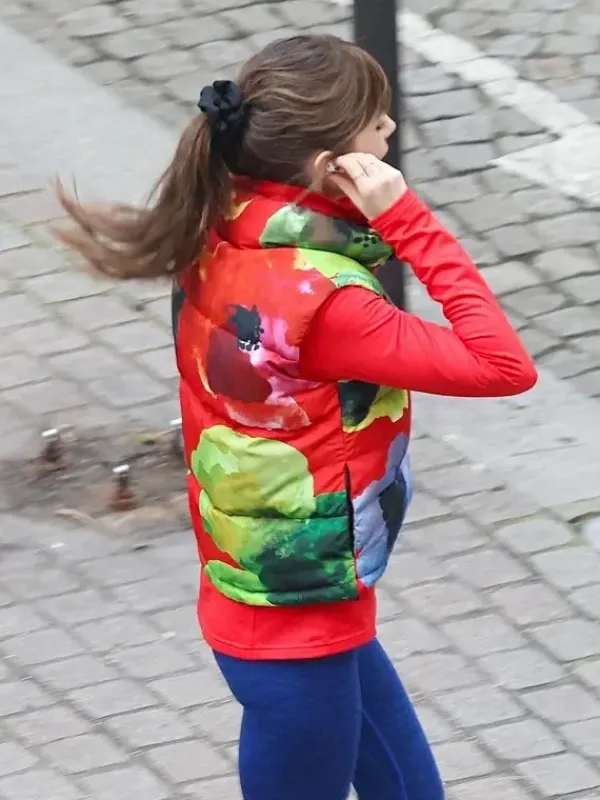 Asal Vision Vests | Emily Cooper Emily In Paris Season 4 Red Vest Red With Printed Design