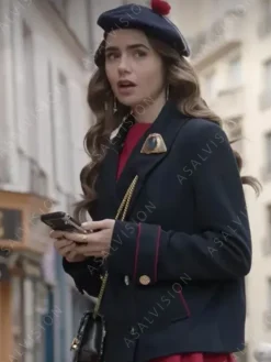Asal Vision Blazers | Women Coats | Emily Cooper TV Series Emily In Paris Coat Blue