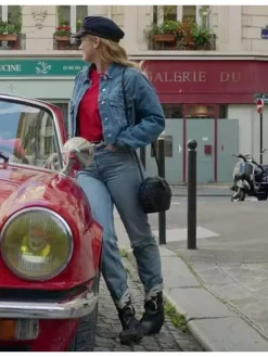 Asal Vision Denim Jackets | Emily In Paris Camille Razat Denim Jacket Blue