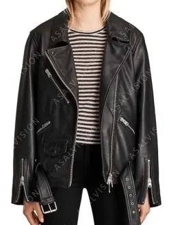 Asal Vision Black Jackets | Leather Jackets | Emily In Paris Camille Razat Leather Jacket Black