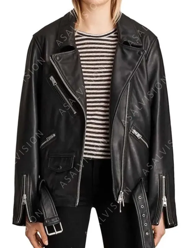 Asal Vision Black Jackets | Leather Jackets | Emily In Paris Camille Razat Leather Jacket Black