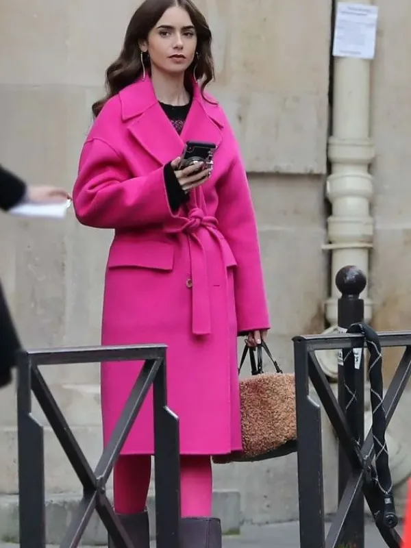 Asal Vision Women Coats | Emily in Paris Emily Cooper Wool Coat Pink