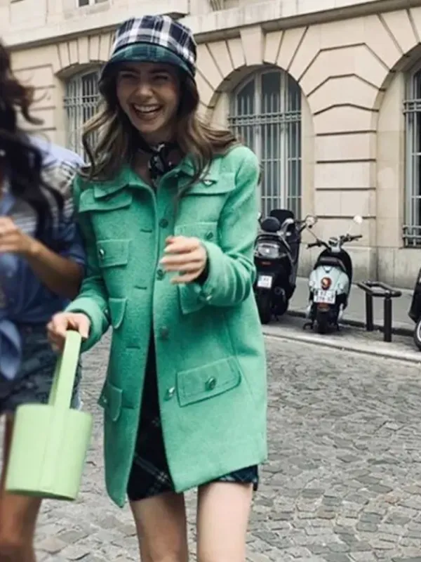 Asal Vision Women Coats | Emily In Paris Emily Cooper Coat Green