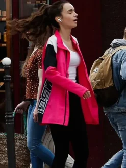 Asal Vision Cotton Jackets | Emily in Paris Lily Collins Jacket Pink