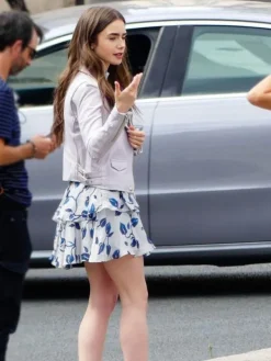 Asal Vision Leather Jackets | Emily in Paris Lily Collins Biker Leather Jacket