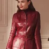 Asal Vision Leather Jackets | Emily in Paris Season 4 Emily Cooper Leather Jacket Maroon