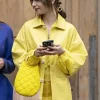 Asal Vision Leather Jackets | Emily in Paris Season 4 Emily Cooper Jacket Yellow