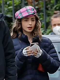 Asal Vision Women Coats | Emily In Paris Season 2 Emily Cooper Puffer Coat Back