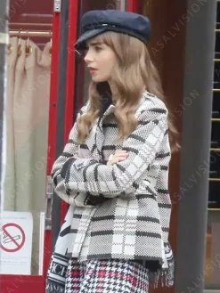 Asal Vision Blazers | Emily In Paris Season 3 Emily Cooper Check Print Jacket Check Print Design