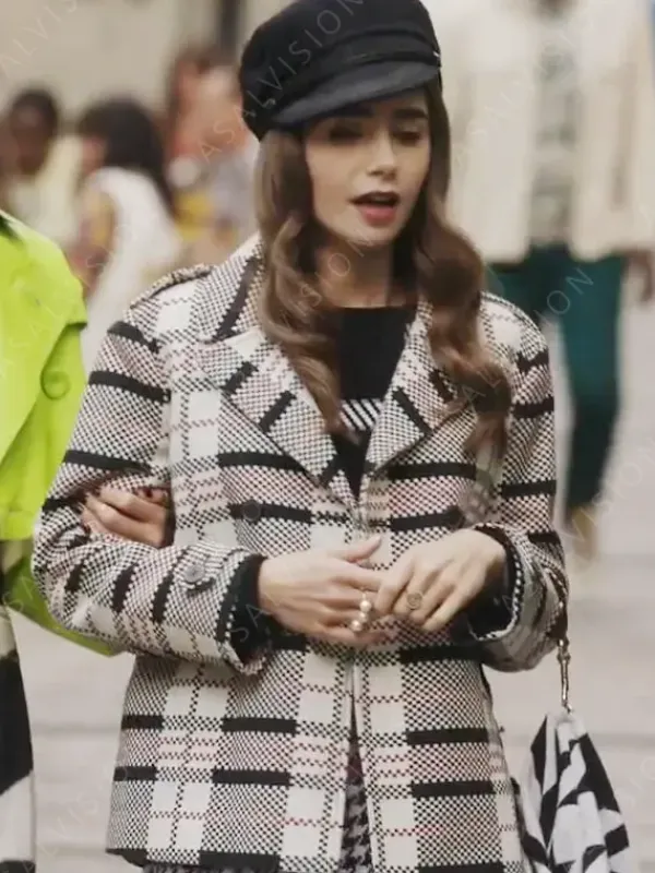 Asal Vision Blazers | Emily In Paris Season 3 Emily Cooper Check Print Jacket Check Print Design