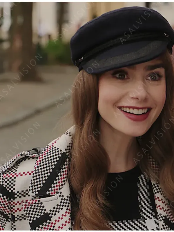 Asal Vision Blazers | Emily In Paris Season 3 Emily Cooper Check Print Jacket Check Print Design