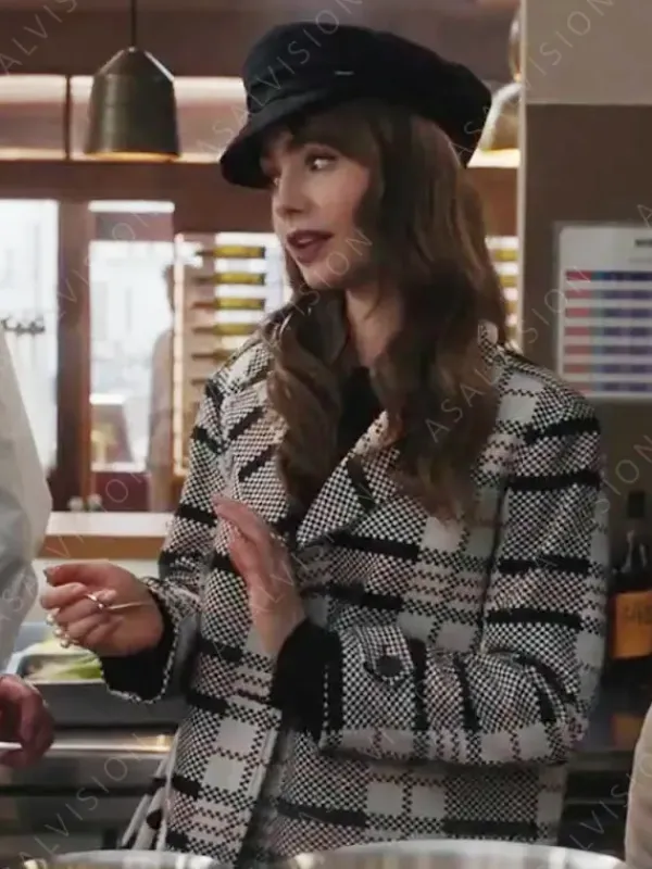 Asal Vision Blazers | Emily In Paris Season 3 Emily Cooper Check Print Jacket Check Print Design