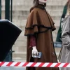 Asal Vision Women Coats | Emily in Paris Season 4 Lily Collins Cape Coat Brown