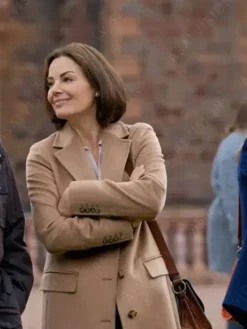 Asal Vision Women Coats | Erica Durance A Scottish Love Scheme 2024 Trench Coat Light Brown