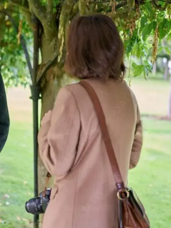 Asal Vision Women Coats | Erica Durance A Scottish Love Scheme 2024 Trench Coat Light Brown