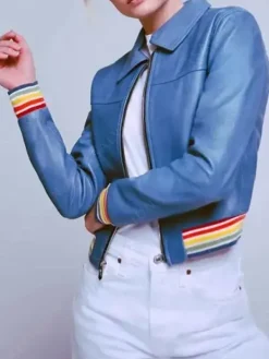 Asal Vision Leather Jackets | Evil Kristen Bouchard Leather Jacket Blue