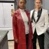 Asal Vision Women Coats | Exceptional Beings Ciarra Carter Leather Trench Coat Red