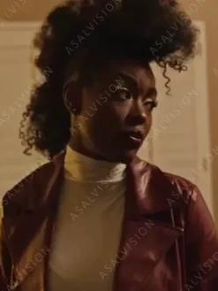 Asal Vision Women Coats | Exceptional Beings Ciarra Carter Leather Trench Coat Red