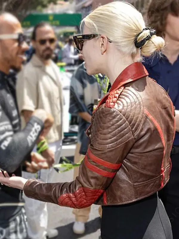Asal Vision Leather Jackets | F1 GP Monaco Anya Taylor Joy Leather Jacket Brown