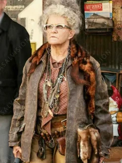 Asal Vision Leather Jackets | Fallout 2024 Ma June Brown Leather Jacket Distressed Brown