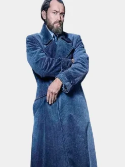Asal Vision Men Coats | Fantastic Beasts 2 Albus Dumbledore Long Coat Blue