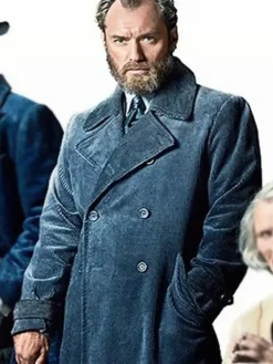 Asal Vision Men Coats | Fantastic Beasts 2 Albus Dumbledore Long Coat Blue