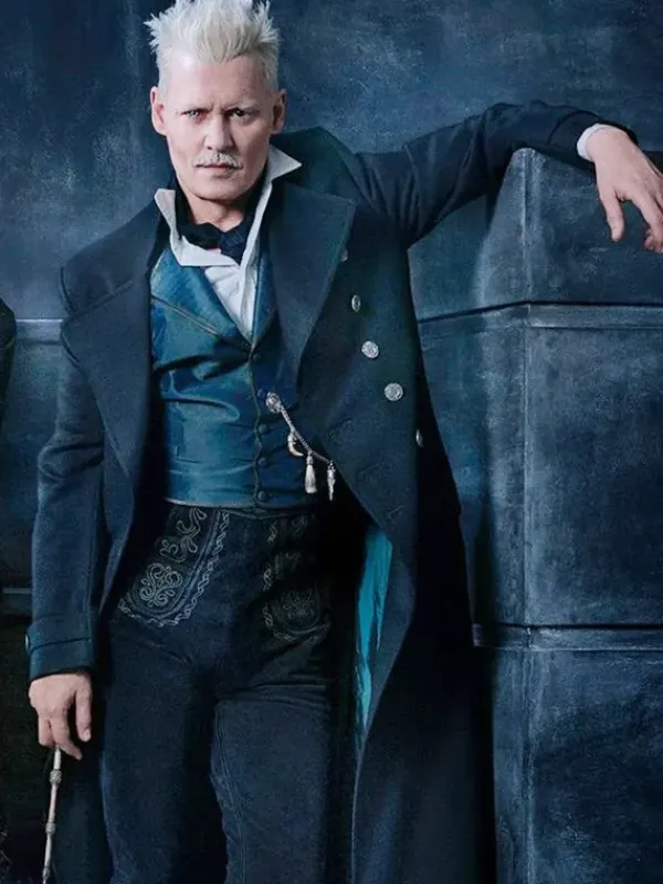 Asal Vision Men Coats | Fantastic Beasts Johnny Depp Long Wool Coat Black