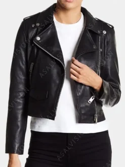 Asal Vision Black Jackets | Biker Jackets | Fast X Brie Larson Leather Jacket Black