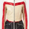 Asal Vision Leather Jackets | Biker Jackets | Fast X Ramsey Jacket White, Beige, And Red