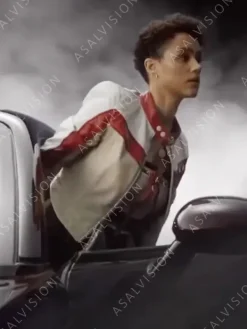 Asal Vision Leather Jackets | Biker Jackets | Fast X Ramsey Jacket White, Beige, And Red