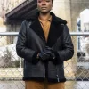 Asal Vision Leather Jackets | FBI Season 6 Tiffany Wallace Shearling Leather Jacket Black