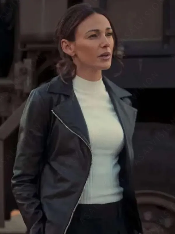 Asal Vision Leather Jackets | Fool Me Once Season 1 Michelle Keegan Biker Leather Jacket Black