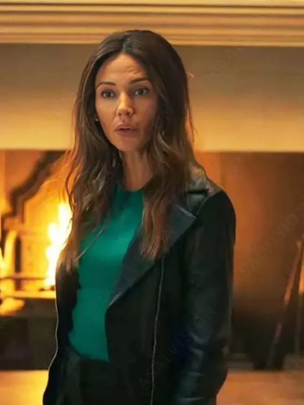 Asal Vision Leather Jackets | Fool Me Once Season 1 Michelle Keegan Biker Leather Jacket Black