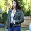 Asal Vision Leather Jackets | Found Lacey Quinn Green Genuine Leather Biker Style Jacket Dark Green