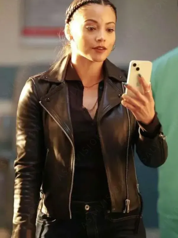 Asal Vision Leather Jackets | Found Season 1 Gabrielle Walsh Leather Jacket Black