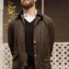 Asal Vision Cotton Jackets | Found Season 1 Mark-Paul Gosselaar Jacket Dark Brown