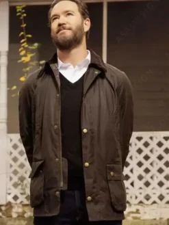 Asal Vision Cotton Jackets | Found Season 1 Mark-Paul Gosselaar Jacket Dark Brown