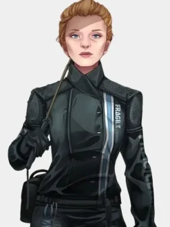 Asal Vision Leather Jackets | Fragile Express Death Stranding Jacket Black
