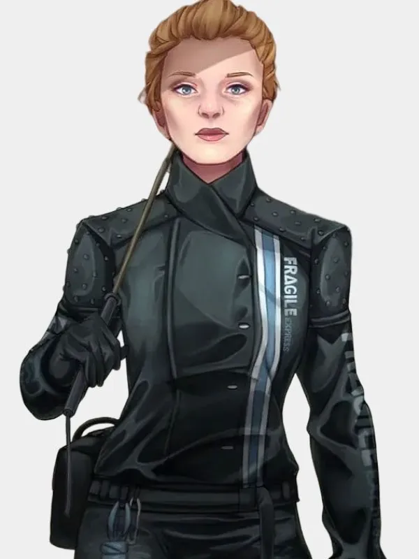 Asal Vision Leather Jackets | Fragile Express Death Stranding Jacket Black